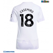 Camisa de Futebol Manchester United Casemiro #18 Equipamento Secundário Mulheres 2025-26 Manga Curta